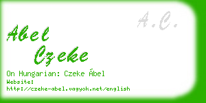 abel czeke business card
